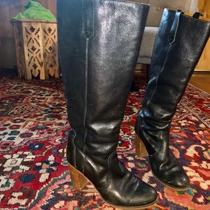 Knee high boots Madewell tall black leather 10